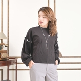 ブルーストーンとメタルタッセルのY字ネックレス N | lunolumo | 詳細画像2