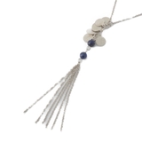 ブルーストーンとメタルタッセルのY字ネックレス N | lunolumo | 詳細画像4