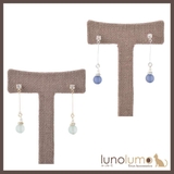 SALE 艶消しボールとパールのIラインピアス | lunolumo | 詳細画像1 