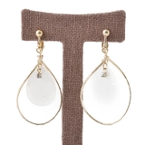 螺旋メタルとシェルの大ぶりイヤリング | lunolumo | 詳細画像4