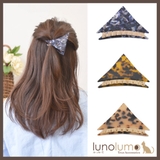 マーブルカラーの大きめサンカククリップ ヘアー | lunolumo | 詳細画像1 