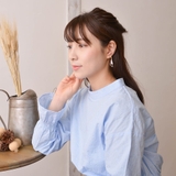 SALE サンカクデザインのマーブルカラーイヤリング | lunolumo | 詳細画像2