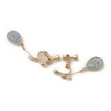 オパールカラーとメタルバーのドロップイヤリング | lunolumo | 詳細画像6 