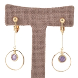 パープルカラーのサークルイヤリング | lunolumo | 詳細画像3 