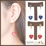 マーブルハートのガーリーイヤリング | lunolumo | 詳細画像1