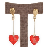 マーブルハートのガーリーイヤリング | lunolumo | 詳細画像4