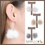 ミンクファーのフックピアス | lunolumo | 詳細画像1