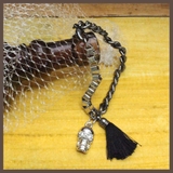 ハロウィン 髑髏とタッセルのロックブレスレット N | lunolumo | 詳細画像1