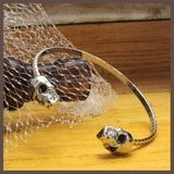 ハロウィン 髑髏モチーフのバングルブレスレット N | lunolumo | 詳細画像1