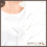メタルバーのY字ロングネックレス N | lunolumo | 詳細画像1