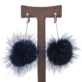 ミンクファーとロングチェーンのイヤリング | lunolumo | 詳細画像4