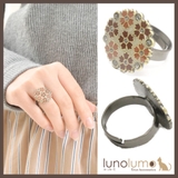 スペイン お花いっぱいのブラウントーンリング 指輪 クララビジュ | lunolumo | 詳細画像1 