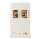 ゴールドフレームのヒョウ柄イヤリング | lunolumo | 詳細画像3