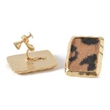 ゴールドフレームのヒョウ柄イヤリング | lunolumo | 詳細画像4