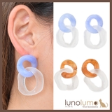 ピアス バイカラー 樹脂 | lunolumo | 詳細画像1