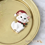 クリスマス ブローチ 猫 | lunolumo | 詳細画像1