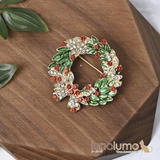 クリスマス ブローチ クリスマスリース | lunolumo | 詳細画像1 