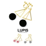 ポンポンファートライアングルロングイヤリング  | LUPIS | 詳細画像1 