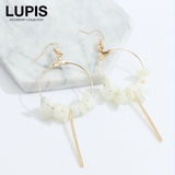 ホワイトストーンフープバーフックピアス  | LUPIS | 詳細画像4 
