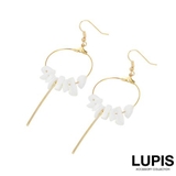 ホワイトストーンフープバーフックピアス  | LUPIS | 詳細画像5 