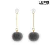 パール×ファーボールロングピアス  | LUPIS | 詳細画像4 