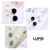パール×ファーボールロングピアス  | LUPIS | 詳細画像6 
