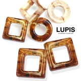 サークル&スクエアマーブルアクリルピアス | LUPIS | 詳細画像1