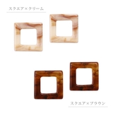 サークル&スクエアマーブルアクリルピアス | LUPIS | 詳細画像4