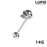 スカルヘッドストレートバーベルボディピアス | LUPIS | 詳細画像1