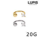 シンプルストーンサーキュラーバーベルボディピアス  | LUPIS | 詳細画像1 