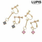 スクエアレザーアシンメトリーイヤリング | LUPIS | 詳細画像1 