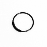 ブラック8mm | シンプルシームレスリングピアス≪1個入り片耳用≫  | LUPIS