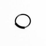 ブラック6mm | シンプルシームレスリングピアス≪1個入り片耳用≫  | LUPIS