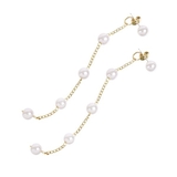 【S925ポスト】ロングパールチェーンバックキャッチピアス | LUPIS | 詳細画像2 