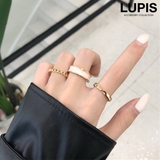 マーブル×チェーン×ツイストリングセット | LUPIS | 詳細画像1