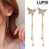 バタフライロングチェーンピアス | LUPIS | 詳細画像1 