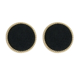 ブラック | クラシカルボタンピアス | LUPIS