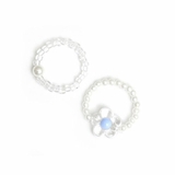 フラワー×パールビーズリングセット 【指輪 2本セット | LUPIS | 詳細画像4 