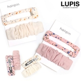 ギャザー×フラワーぱっちんヘアピンセット 【ヘアピン パッチンピン | LUPIS | 詳細画像1 