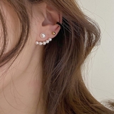 カーブラインバックキャッチパールピアス 【シルバー925ポスト S925ポスト | LUPIS | 詳細画像2 