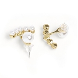 カーブラインバックキャッチパールピアス 【シルバー925ポスト S925ポスト | LUPIS | 詳細画像5 