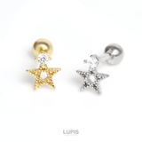 ≪16G≫ワンポイントスターストレートバーベルボディピアス | LUPIS | 詳細画像3