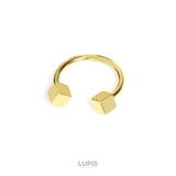 ゴールド | ≪16G≫キューブボールサーキュラーバーベルボディピアス  | LUPIS