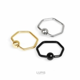 ≪16G≫ヘキサゴンキャプティブビーズリングボディピアス | LUPIS | 詳細画像2