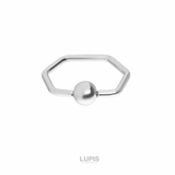 シルバー | ≪16G≫ヘキサゴンキャプティブビーズリングボディピアス | LUPIS