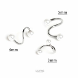 ≪16G≫パールスパイラルバーベルボディピアス 【プチプラ 316L | LUPIS | 詳細画像3 