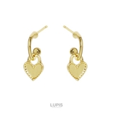 ゴールド | ハートチャームプチフープピアス  | LUPIS