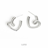 ツイストハートフープピアス【S925ポスト】 | LUPIS | 詳細画像3 