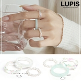 マーブル×オーロラ×パールリングセット【3本セット 指輪】 | LUPIS | 詳細画像1 