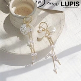 ホワイトペタルパールチェーンピアス | LUPIS | 詳細画像1